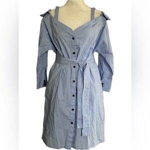 VOVK Women’s Button-Down Blue Shirt Dress